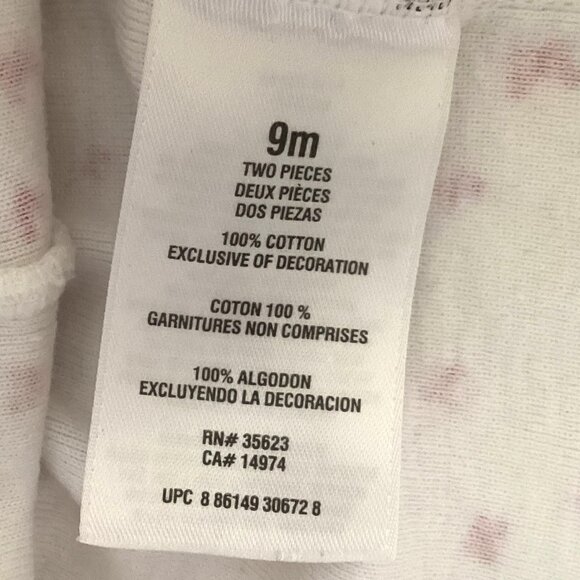 Carter's Pink White Baby Girl 2 Piece Summer Dress 9 Months - Picture 5 of 5